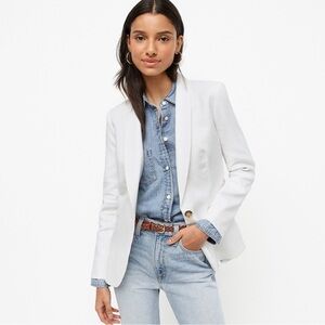 J.Crew white linen blazer